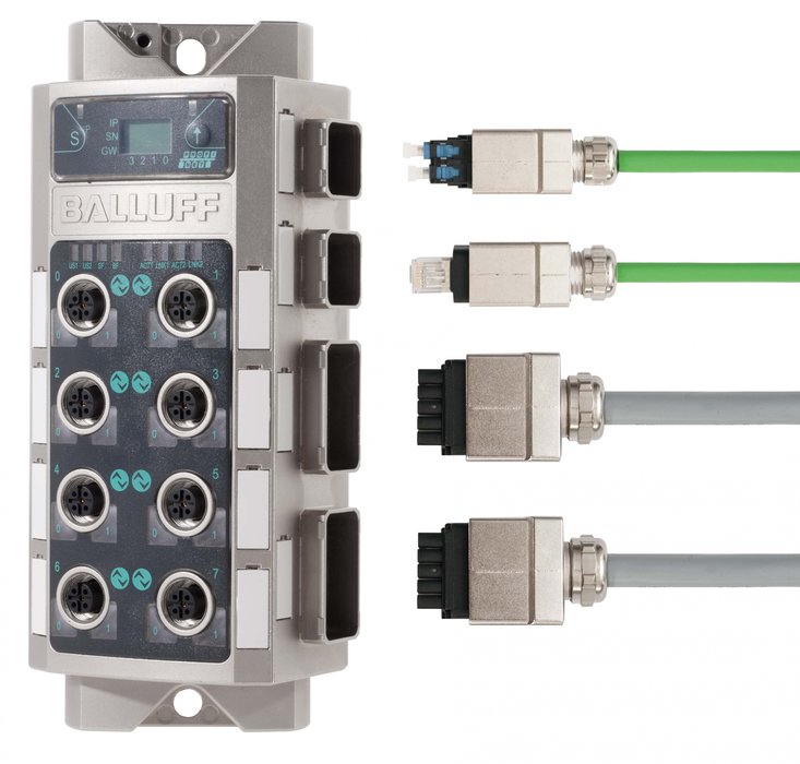 Modules maîtres IO-Link push-pull PROFINET : transmission de données par câbles fibre optique ou en cuivre